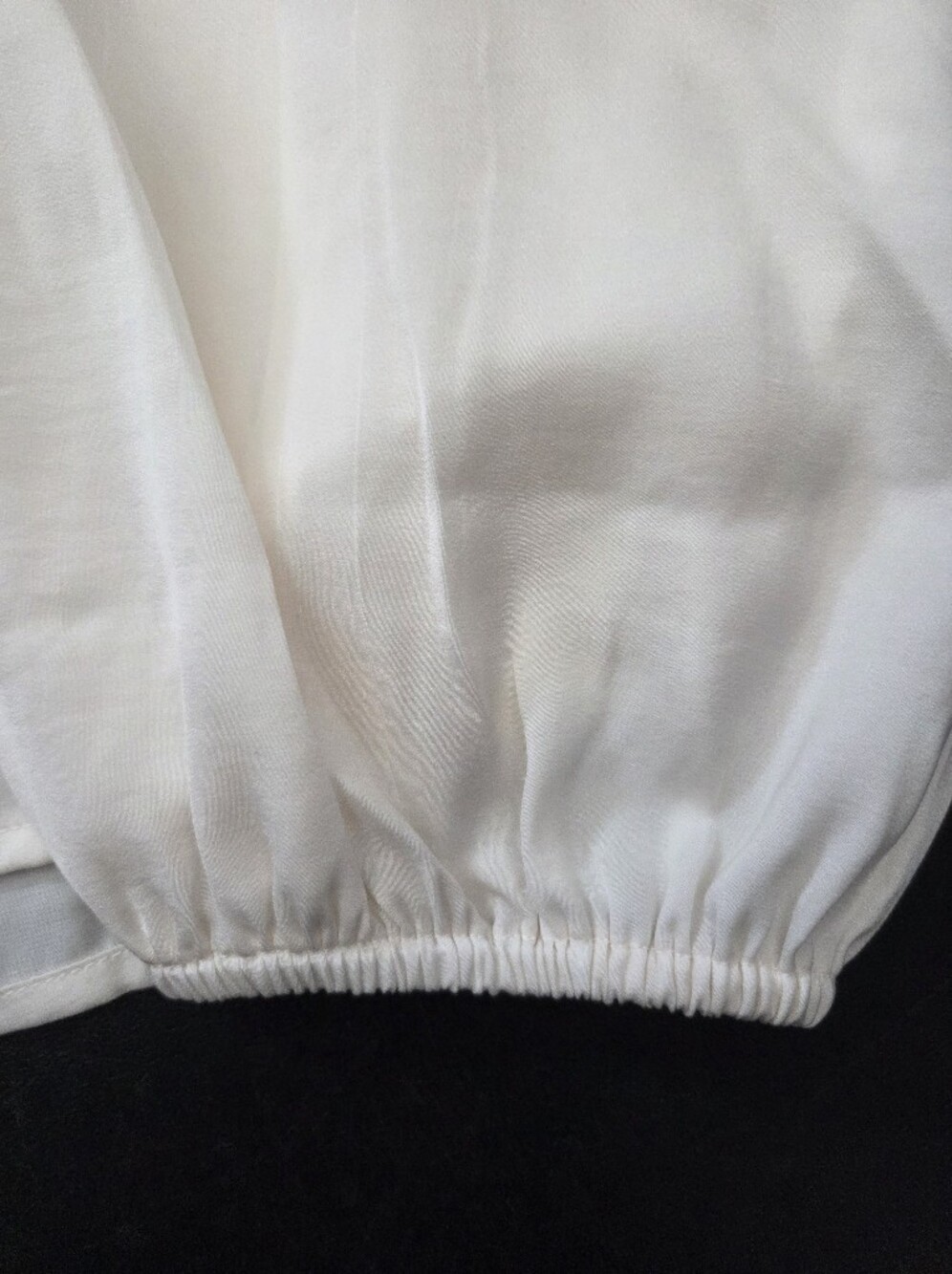 NWT - GAP Oversized Lace Trim Cream Long-Sleeve Tie-Front Blouse - Size XL - Picture 13 of 13
